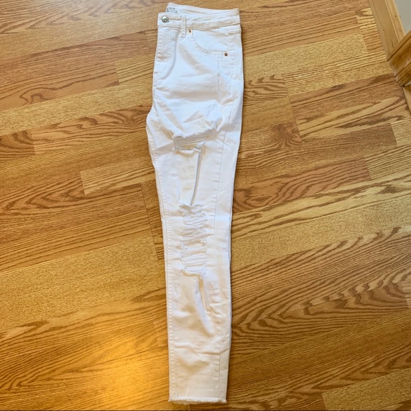 white ripped skinny jeans - Picture 3 of 5